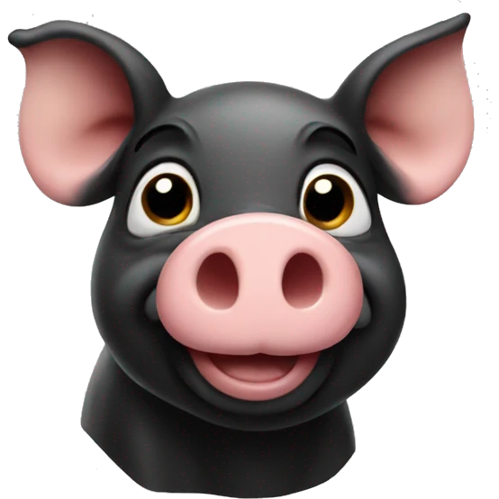Black pig emoji