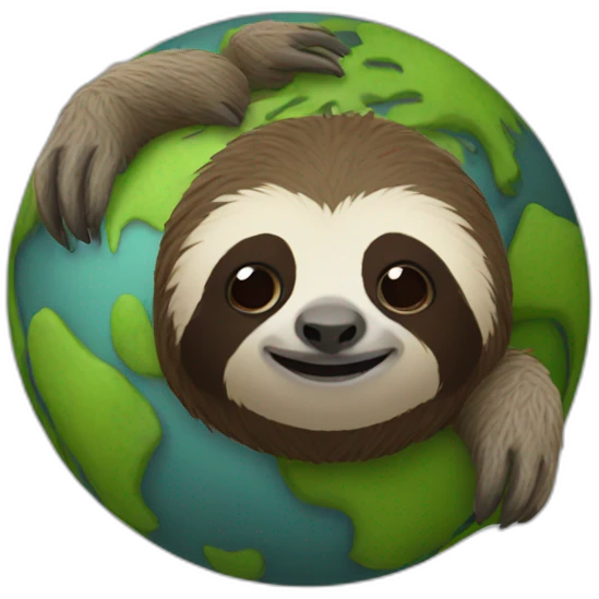 sloth earth emoji