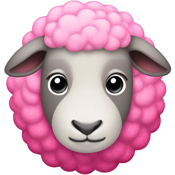 Pink ombre sheep with glitter  emoji