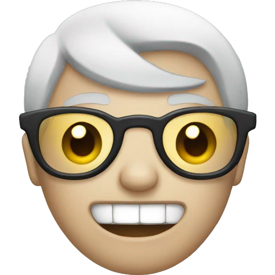 Glasses with open mouth emoji