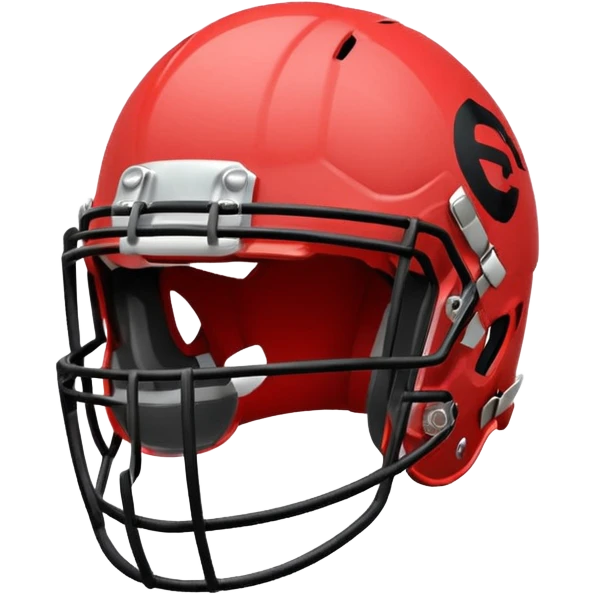 College football player helmet in light red color emoji