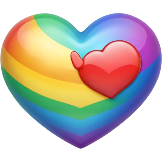 Corazon de arcoiris emoji