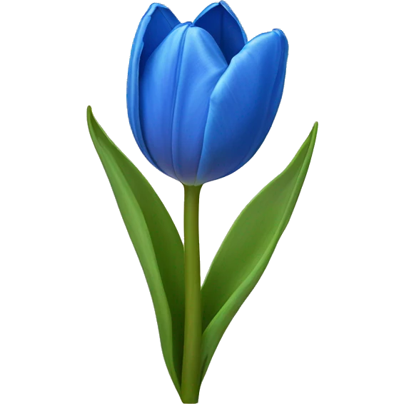 Blue tulip emoji