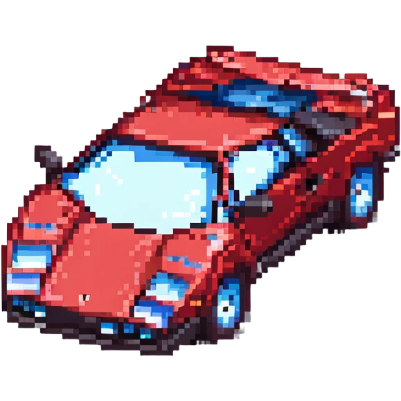 красная Lamborghini Countach, no background emoji