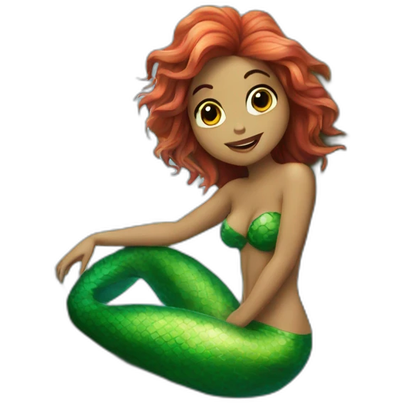 Mermaid in a tree emoji