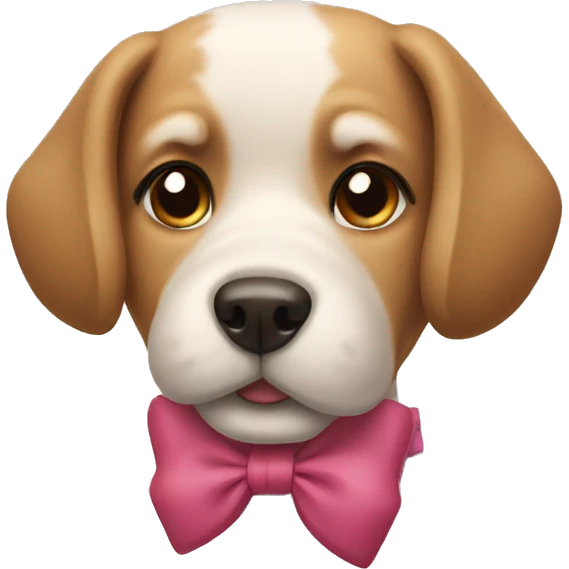 Dog with bow emoji