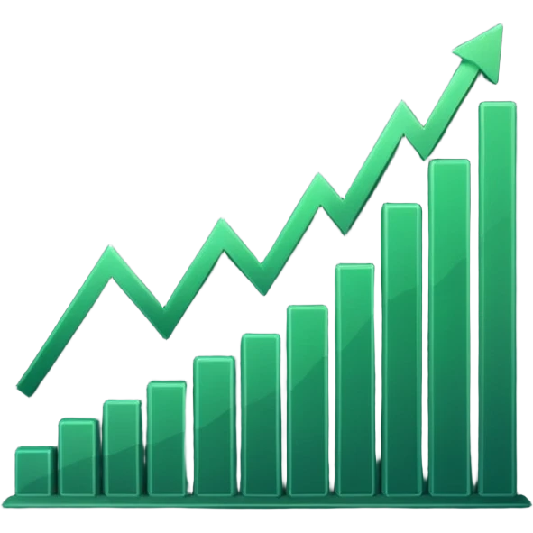 dark green growth graph emoji