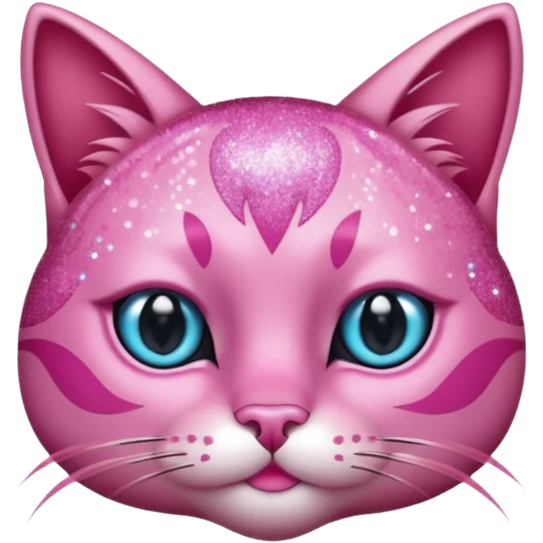 glitter sexy pink cat emoji