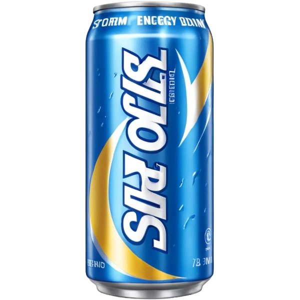 A soda named storm energy drink and by hraj a storm brand emoji