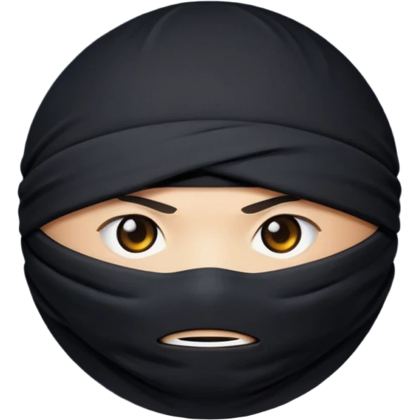 Black fabric Limbless ninja ball sphere! It’s rollable emoji