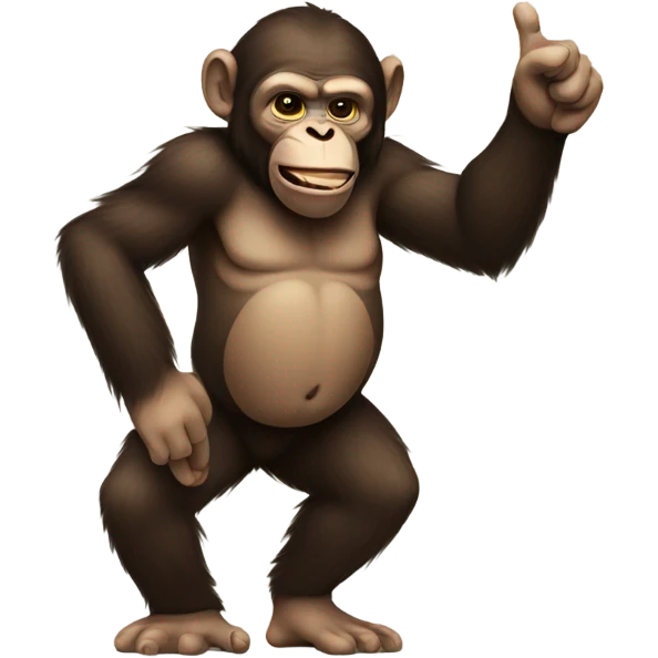 Ape with middle finger up emoji
