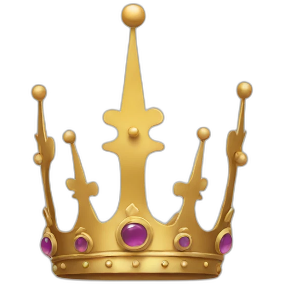 Smiley king crown emoji