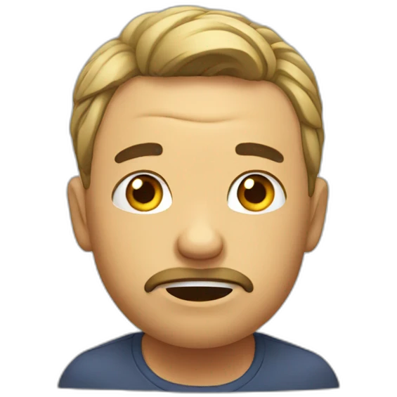 upset male emoji