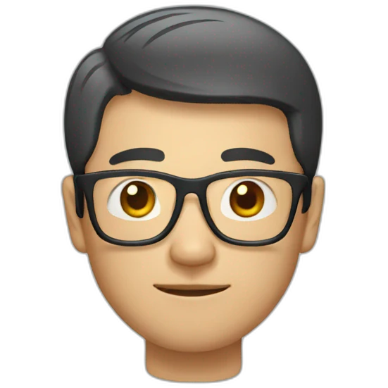 Chinese man with glasses emoji