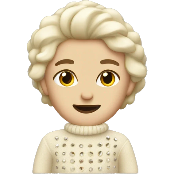 Cream Studded sweater emoji