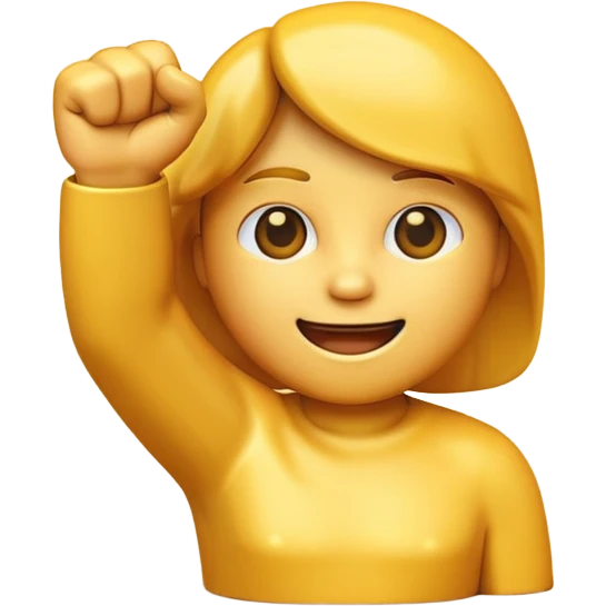 Emoji with fist in the air emoji