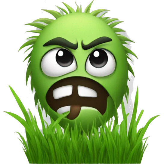angry grass emoji