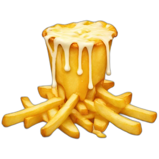 fries with melted cheese on top emoji
