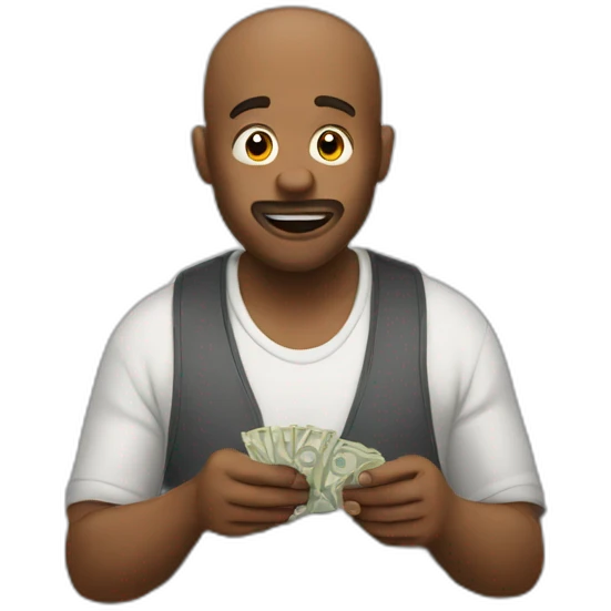 man counting money emoji