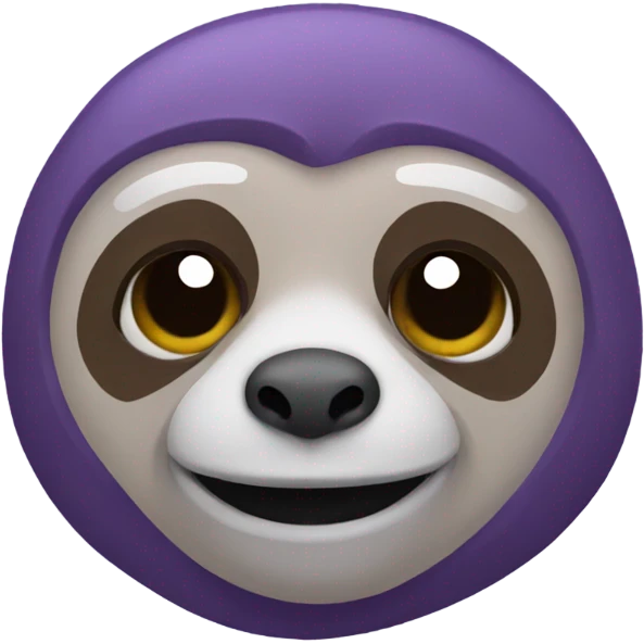 Purple sloth emoji
