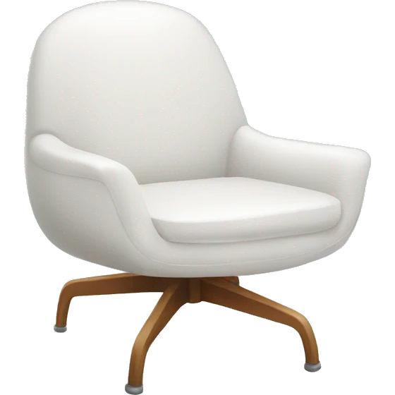 White modern chair emoji