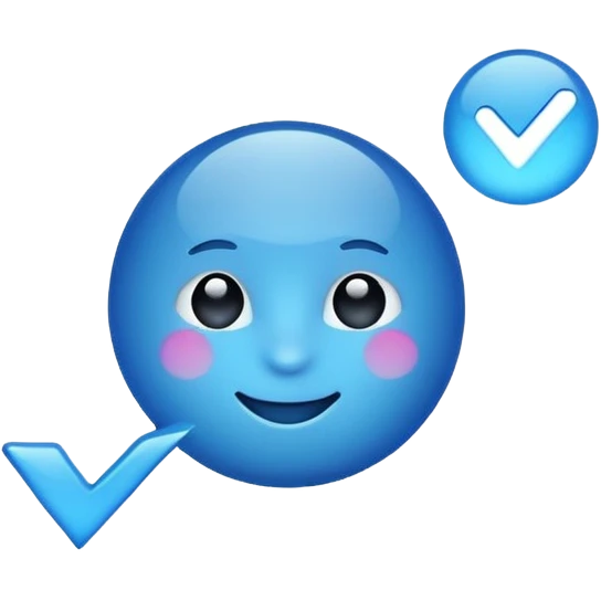 Vetified blue mark for account emoji