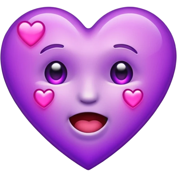 flashing purple heart that's dying crying laughing emoji
