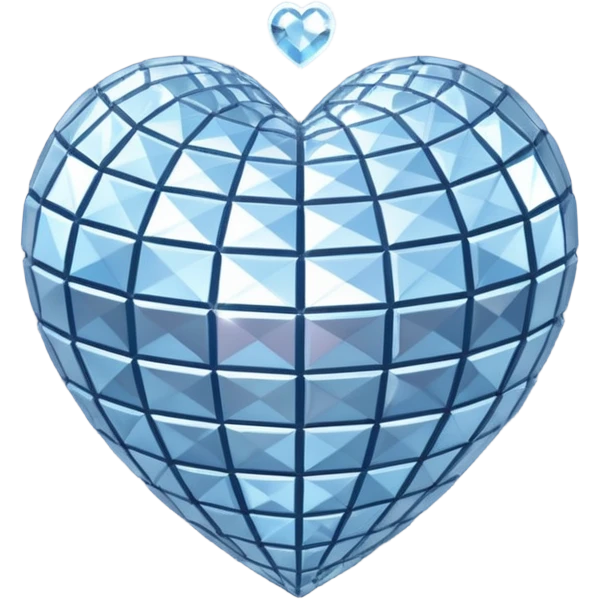 disco ball in shape of a heart emoji