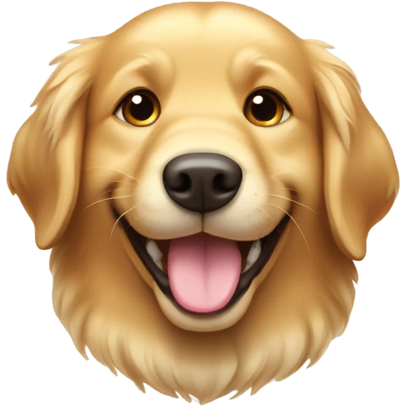 Golden Retriever smile, smiley face emoji
