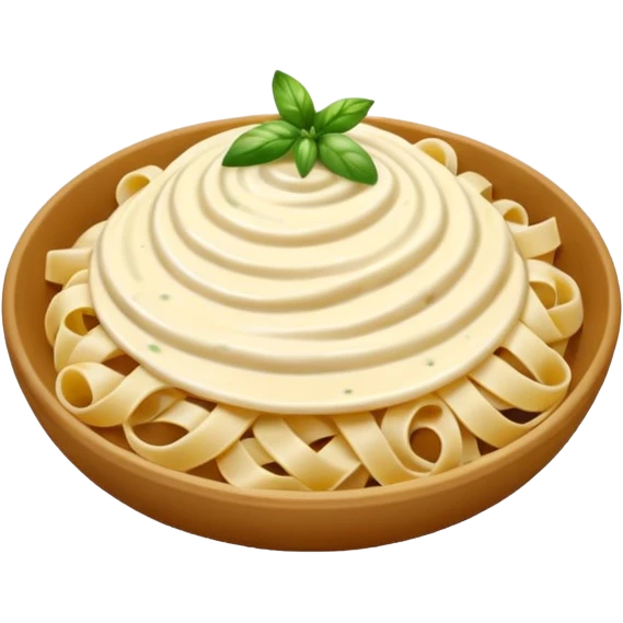 Pasta with cream sauce without Leaves emoji