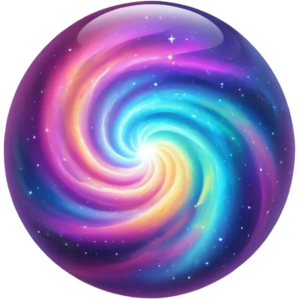 Iridescent nebula ball  emoji