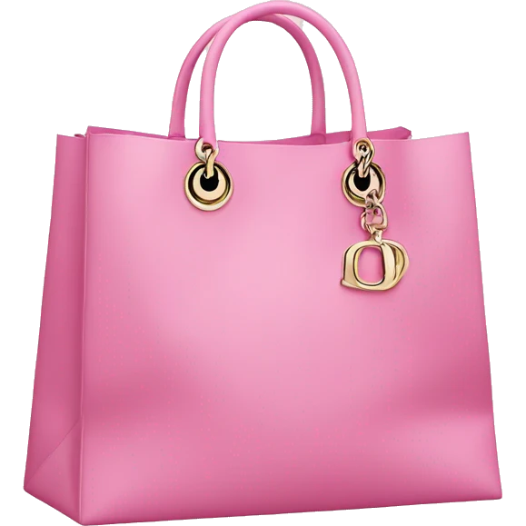 pink shopping bags Dior  emoji