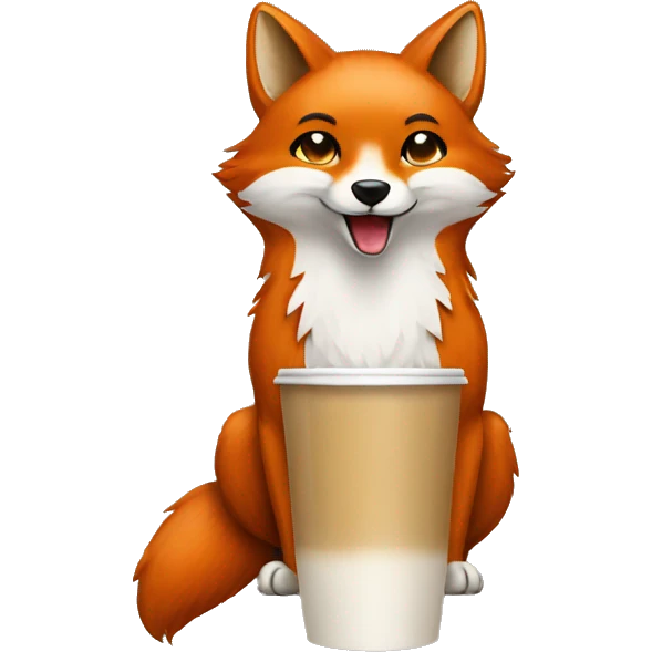 coffee fox emoji
