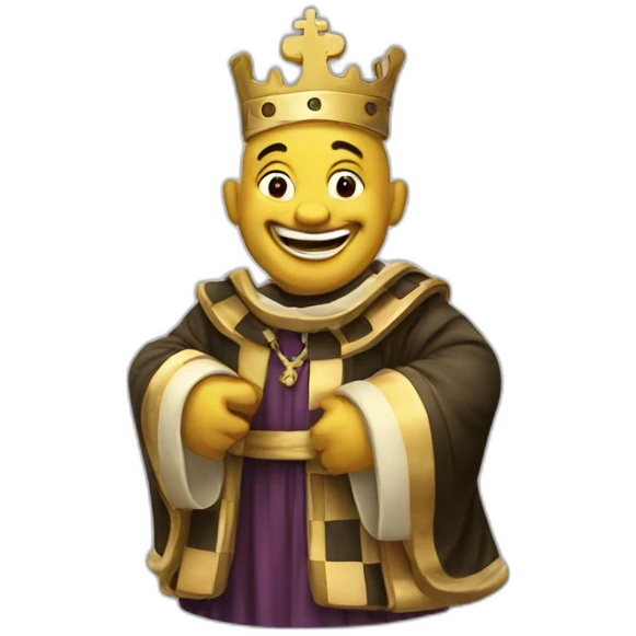 Laughing chess bishop emoji