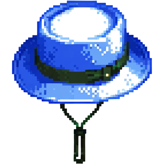 Синяя панамка со шнурком, no background emoji