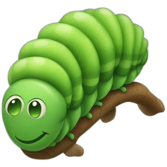 Sweet caterpillar emoji