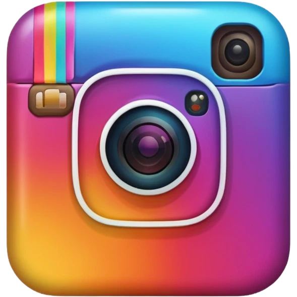 Instagram logo's emoji with proper as Instagram logowith colour emoji