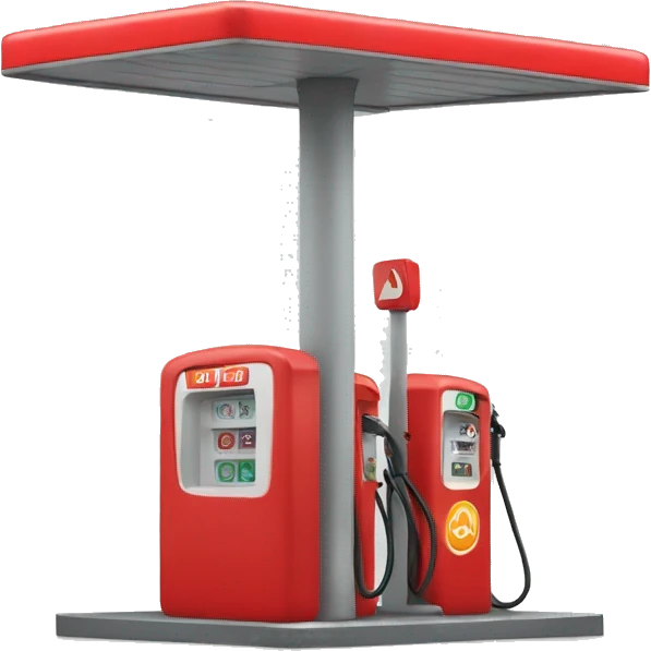 red gas station emoji