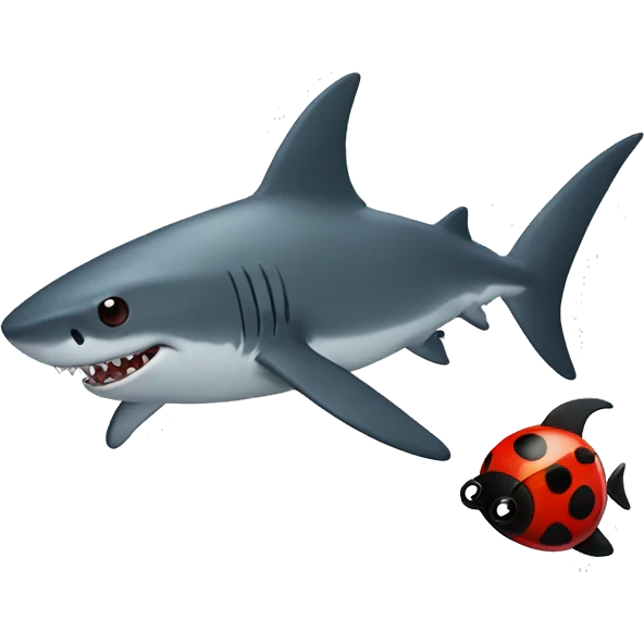 Shark and ladybug emoji