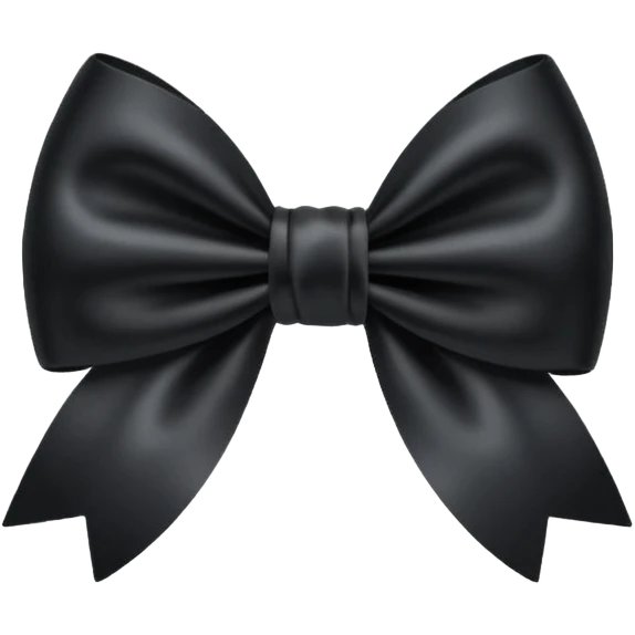 tiny black bow emoji