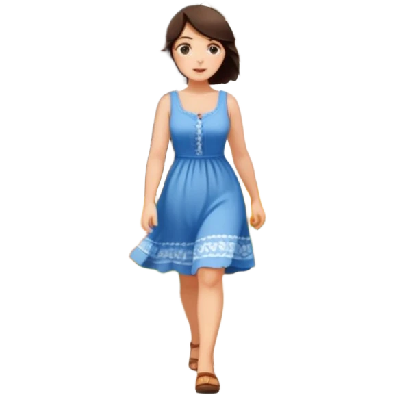 Pretty, sexy, slightly curvy white woman with short dark brown hair, walking near a Dutch windmill emoji