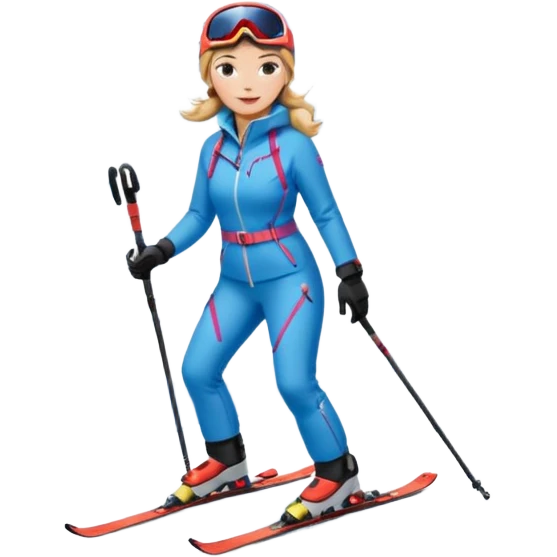 Woman Skiing Matterhorn emoji