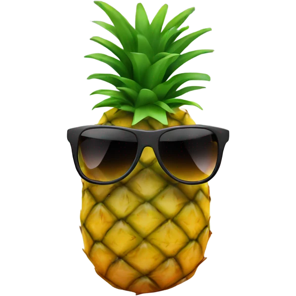 Pineapple wearing sunglasses emoji