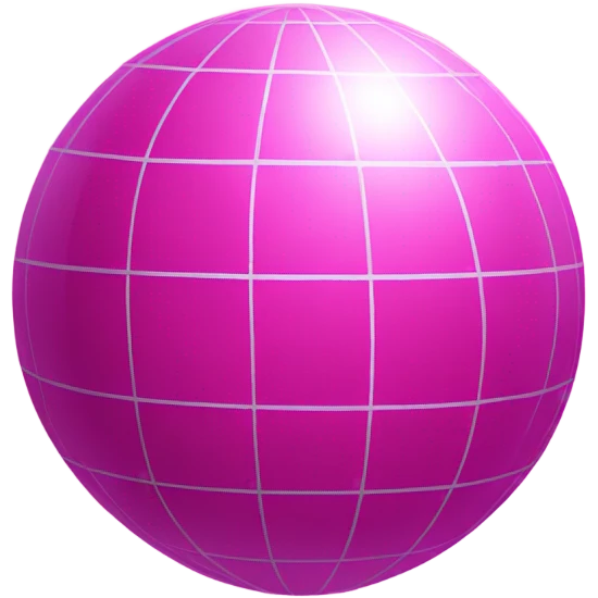 Pink disco globe emoji