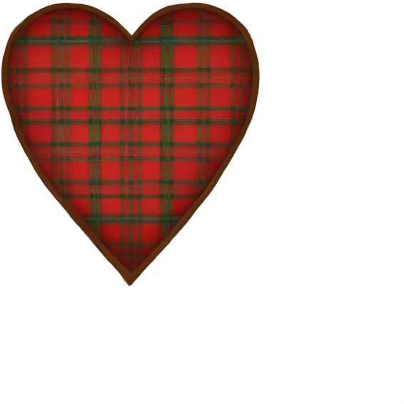 Tartan heart emoji