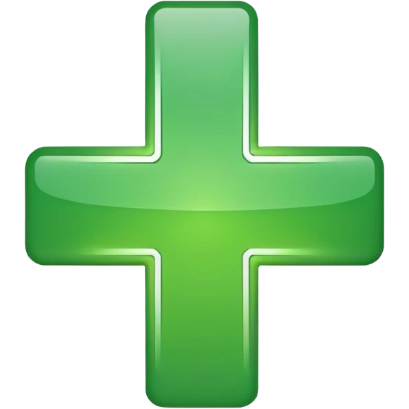 green plus sign emoji emoji