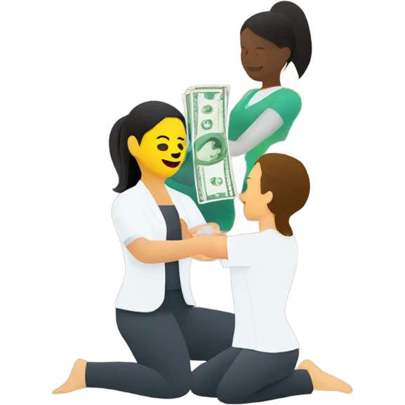 A massage therapist taking money  emoji