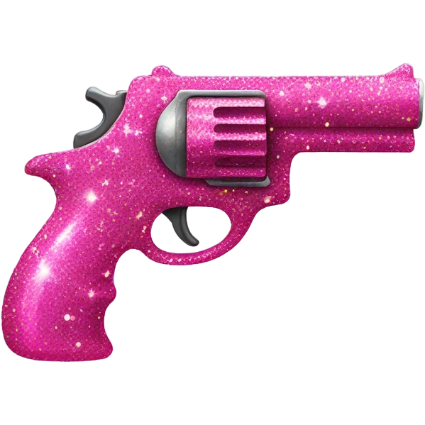 Hot pink sparkly gun emoji