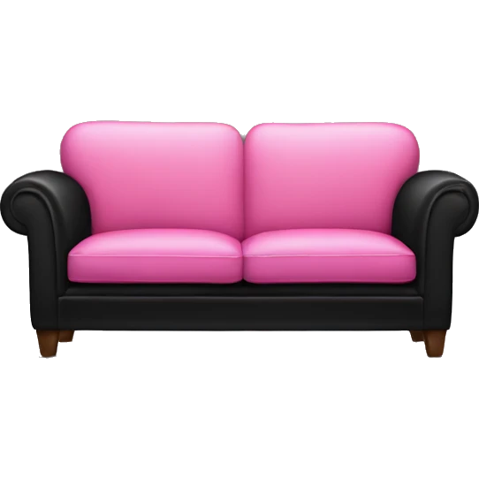 Pink on black sofa emoji