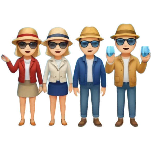 des gens qui sont dans un tunnel en verre et on voit des poissons et requins à travers les parois emoji